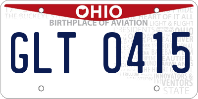 OH license plate GLT0415