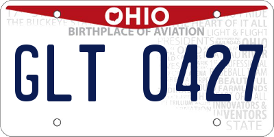 OH license plate GLT0427