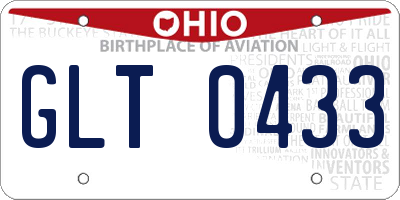 OH license plate GLT0433