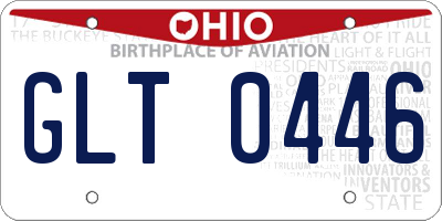 OH license plate GLT0446