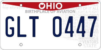 OH license plate GLT0447