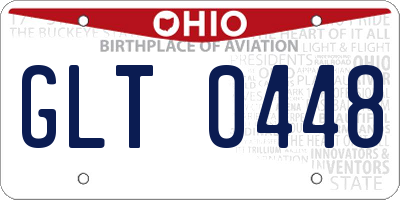 OH license plate GLT0448