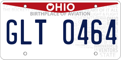 OH license plate GLT0464