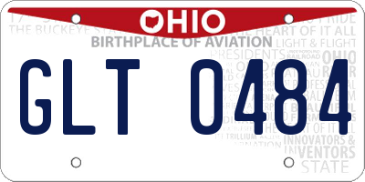OH license plate GLT0484