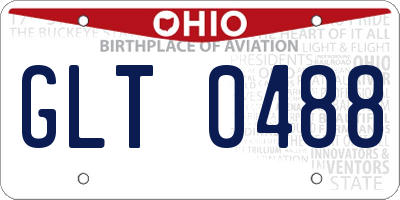 OH license plate GLT0488