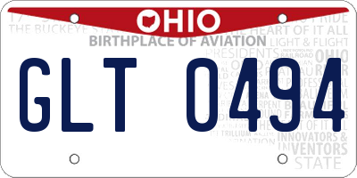 OH license plate GLT0494