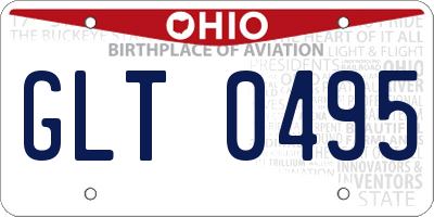OH license plate GLT0495