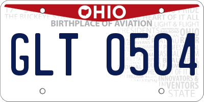 OH license plate GLT0504