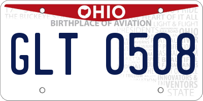 OH license plate GLT0508