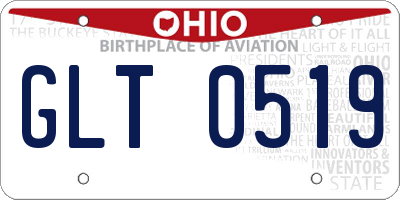 OH license plate GLT0519