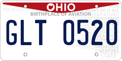 OH license plate GLT0520