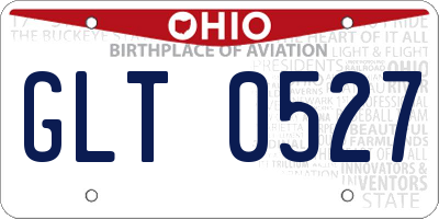OH license plate GLT0527