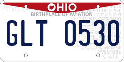 OH license plate GLT0530