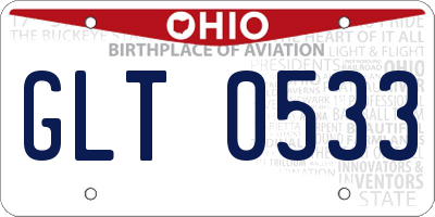 OH license plate GLT0533