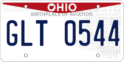 OH license plate GLT0544