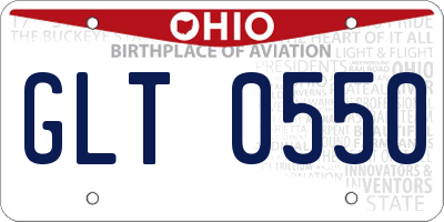 OH license plate GLT0550