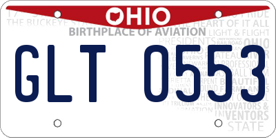OH license plate GLT0553