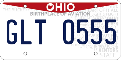 OH license plate GLT0555