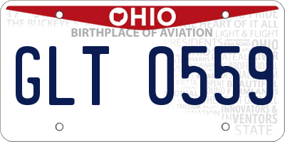 OH license plate GLT0559