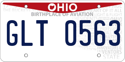 OH license plate GLT0563