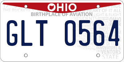 OH license plate GLT0564