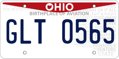 OH license plate GLT0565