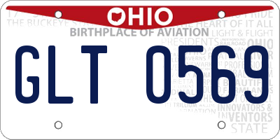 OH license plate GLT0569