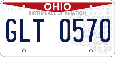 OH license plate GLT0570