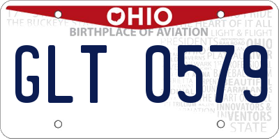 OH license plate GLT0579