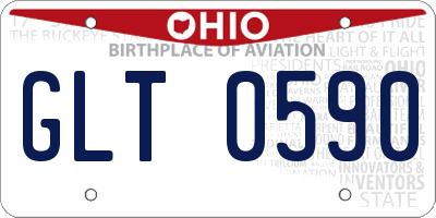 OH license plate GLT0590