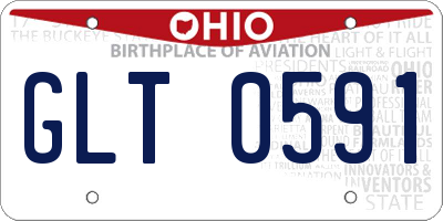 OH license plate GLT0591