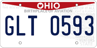 OH license plate GLT0593