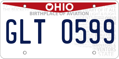 OH license plate GLT0599