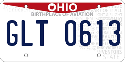 OH license plate GLT0613