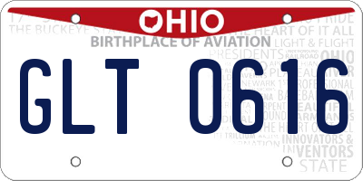 OH license plate GLT0616