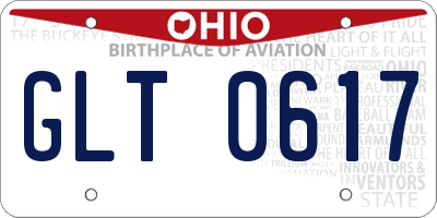 OH license plate GLT0617