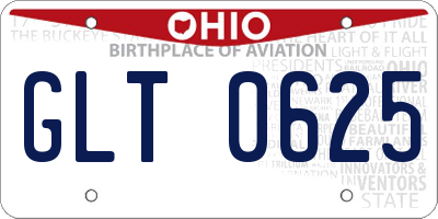 OH license plate GLT0625