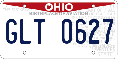 OH license plate GLT0627