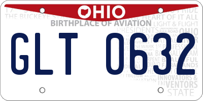 OH license plate GLT0632