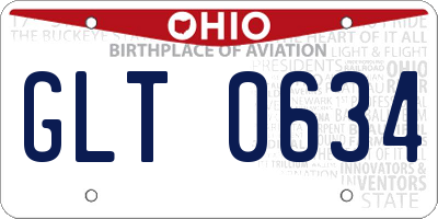 OH license plate GLT0634