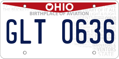 OH license plate GLT0636