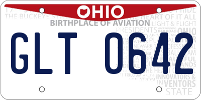 OH license plate GLT0642