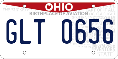 OH license plate GLT0656