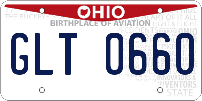 OH license plate GLT0660