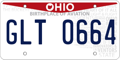 OH license plate GLT0664