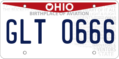 OH license plate GLT0666