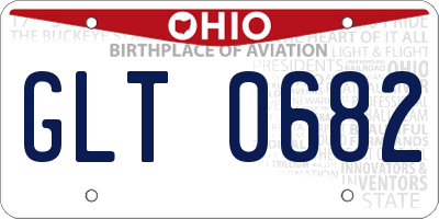OH license plate GLT0682