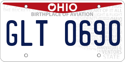 OH license plate GLT0690