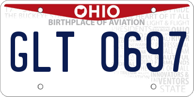 OH license plate GLT0697