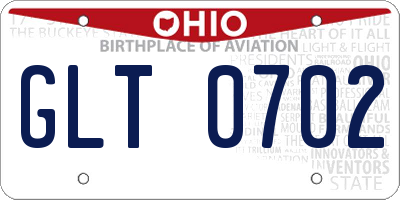 OH license plate GLT0702